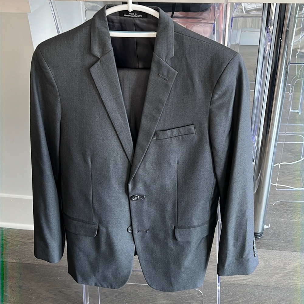 calvin klein size 16- boys.  Gray.  suit may have been slightly altered.
